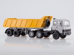 MAZ-6422 (early) with a tipper semi-trailer MAZ-9506-20 gray-orange 1:43 AutoHistory