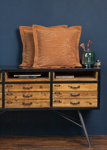 Наволочка декоративная 47х47 Luxberry Velvet рыжая замша