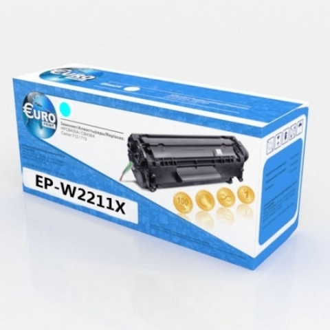 Картридж лазерный цветной EuroPrint 207X W2211X w/o CHIP голубой (cyan), до 2450 стр., БЕЗ ЧИПА - купить в компании MAKtorg