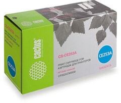Лазерный картридж Cactus CS-CE253A (HP 504A) пурпурный для принтеров HP Color LaserJet CM3530, CM3530fs MFP, CP3520, CP3525, CP3525dn, CP3525n, CP3525x (7'000 стр.)