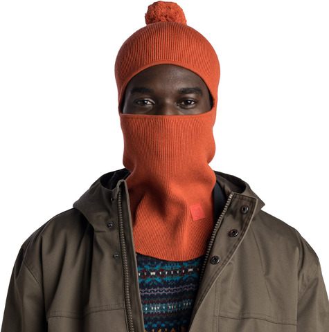 Картинка балаклава Buff Knitted Balaclava Nilan Orange Red - 2