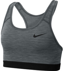 Бюстгальтер спортивный Nike Dri-Fit Swoosh Band Bra Non Pad - smoke grey/htr/black