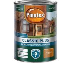 Пропитка декоративная для защиты древесины Pinotex Classic Plus 3 в 1 лиственница 0,9 л.
