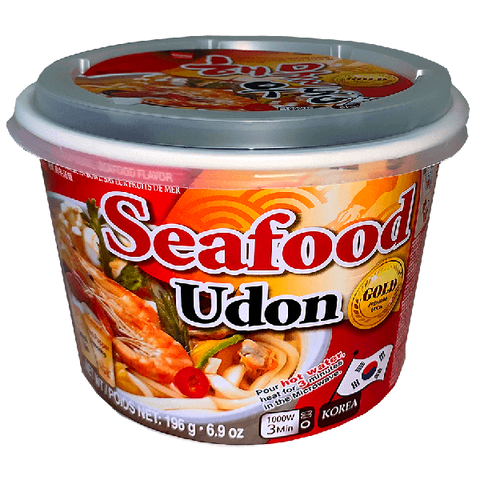 Лапша удон со вкусом морепродуктов Seafood flavor udong, 196 гр