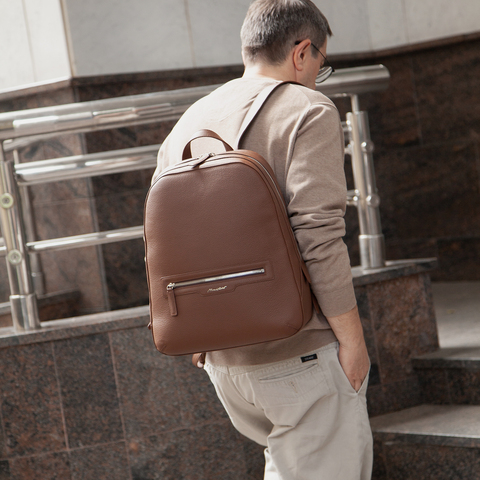 Рюкзак Debussy из кожи теленка, цвета шоколад