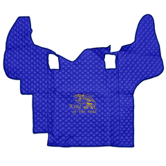 Ковры SCANIA 5 серии Р (автомат) (экокожа, синий, синий кант, желтая вышивка)