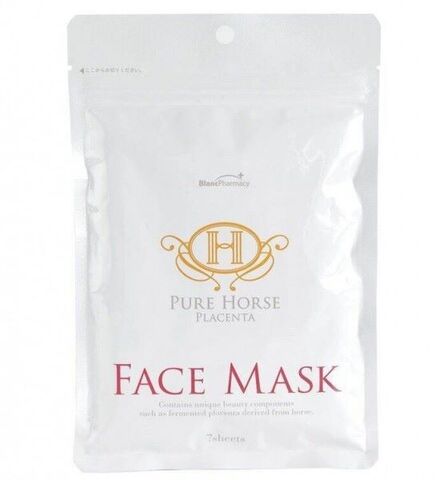 LA MENTE Восстанавливающая плацентарная маска, 7 шт | Fair Lady Pure Horse Placenta Face Mask