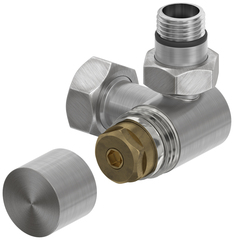 Вентиль Сунержа 3D правый под шестигранник (G 1/2" НР х G 3/4" НГ) (Сатин)