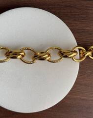 Браслет цепь крупная цвет золото