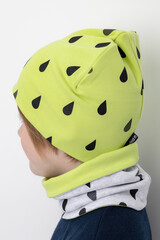 комплект  для мальчика  К 8151/фисташковый,св.серый меланж,капли