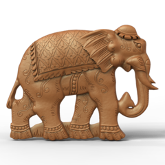 Силиконовый молд Слон 2 D правый малый и левый малый . Набор 2 шт