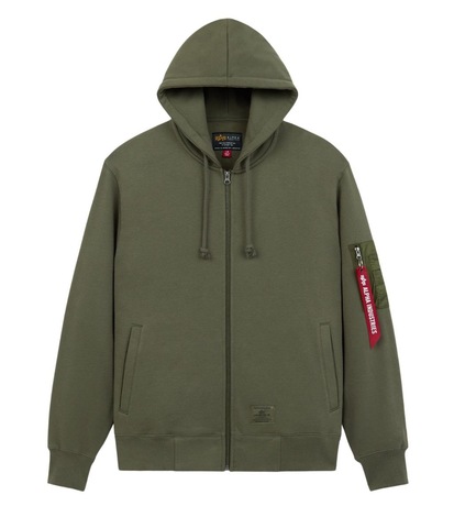 Толстовка Alpha Industries Utility Pocket Full Zip Up OG-107 Green (Зеленый)