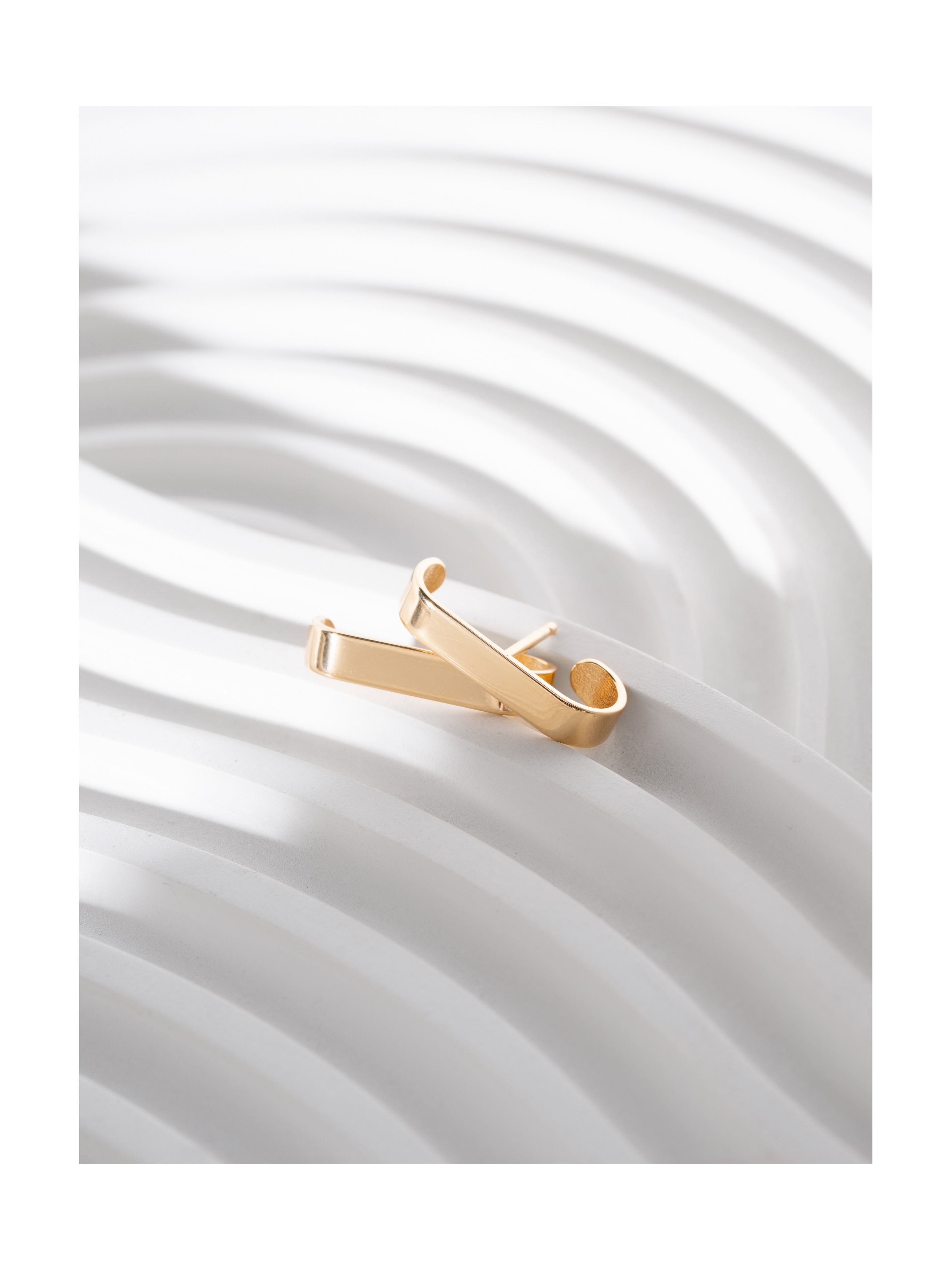 Серьги Изгиб (Золочение)