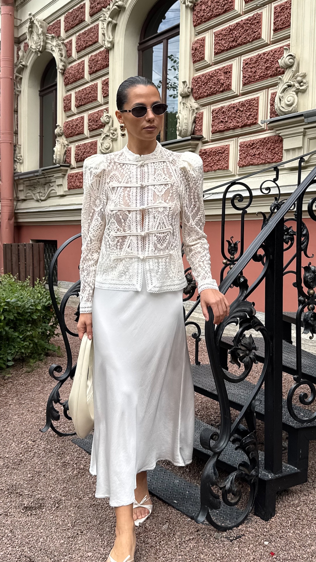 Юбка из вискозы в бельевом стиле
