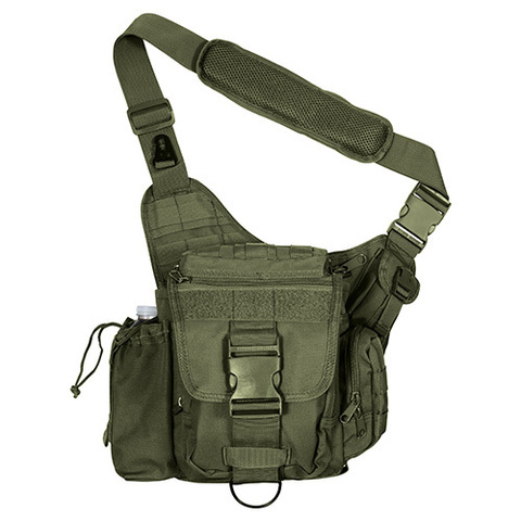 ROTHCO ADVANCED TACTICAL bag over his shoulder OLIVE