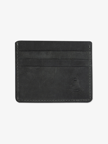 Кардхолдер-кошелёк из натуральной кожи «Крейзи» серого цвета