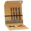 Набор инструментов для вязания носков (дерево, многоцветные, замша), цвет БЕЖЕВЫЙ