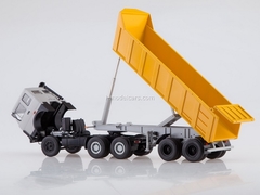 MAZ-6422 (early) with a tipper semi-trailer MAZ-9506-20 gray-orange 1:43 AutoHistory