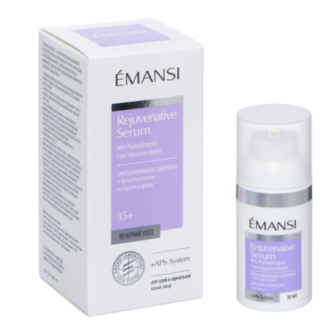 EMANSI Омолаживающая сыворотка с фитоэстрогенами + APh-System для сухой и нормальной кожи, 30 мл