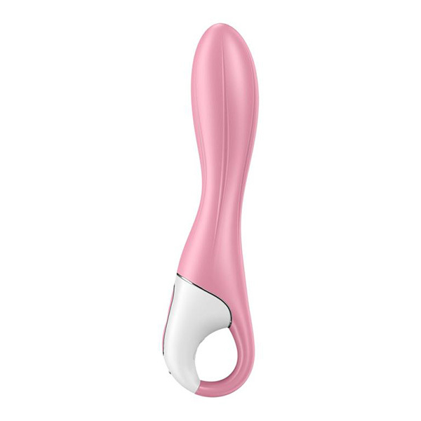 Розовый вибромассажер 20,9см с функцией расширения Satisfyer Air Pump Vibrator 2