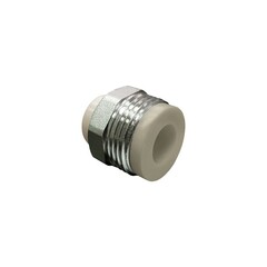 Штуцер Valfex ''ВАЛФ-РУС'', DN 20, PN 25, G-3/4'', НР, серый