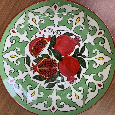 Ляган ручная роспись гранат 38 см