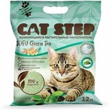 Наполнитель комкующийся для кошачьих туалетов Cat Step Tofu Green Tea, 5,62 кг/12 л