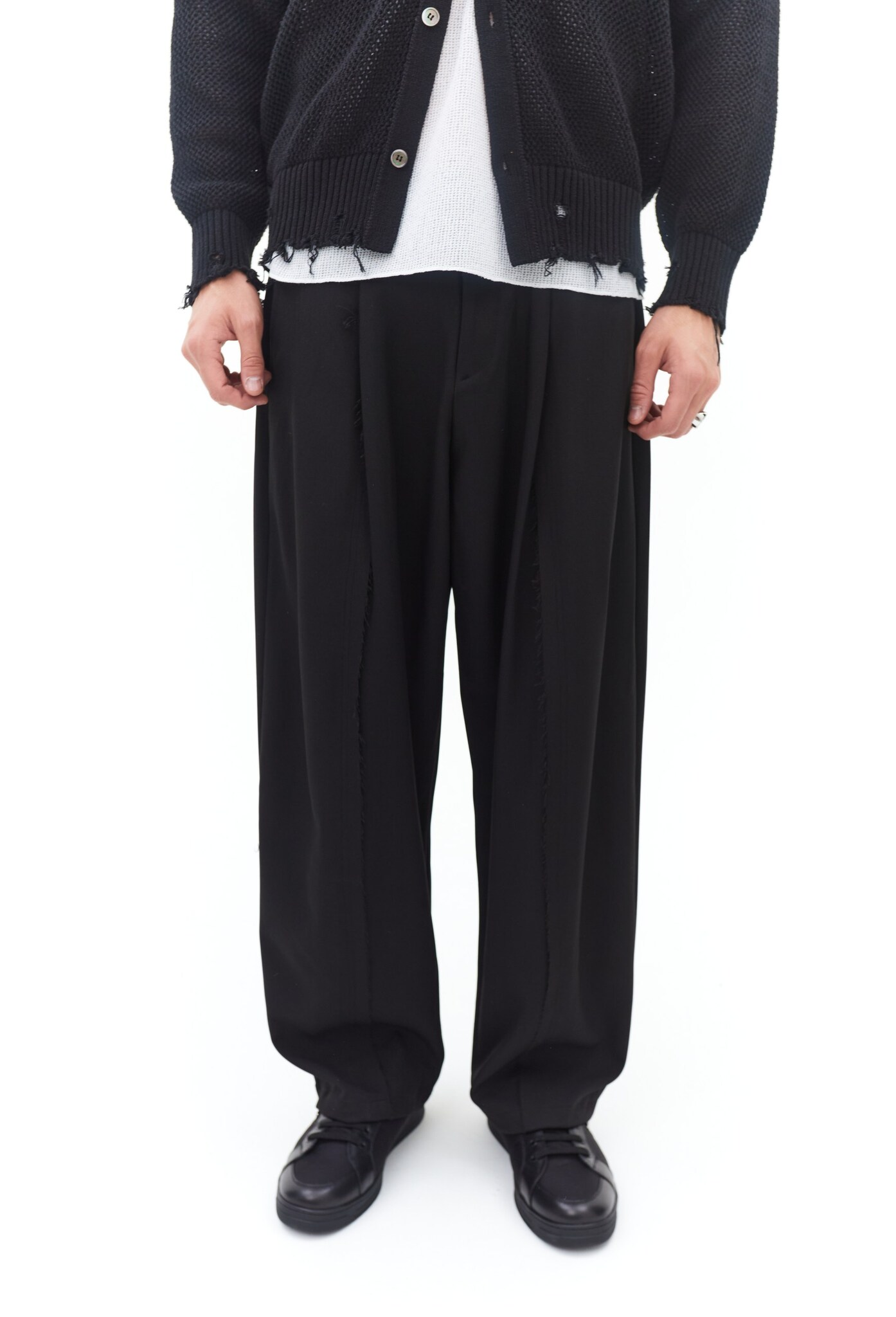 Мужские широкие брюки SLOWER черного цвета
