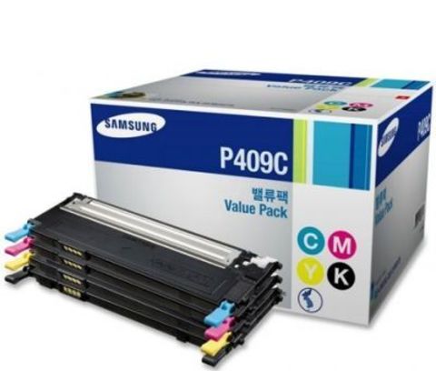 Комплект из 4-х картриджей CMYK Samsung CLT-P409C для Samsung CLP-310, CLP-310N, CLP-315, CLP-315W, CLX-3170FN, CLX-3175, CLX-3175FN, CLX-3175FW, CLX-3175N (Ресурс 3х1000 и 1500 стр.)