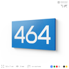 Номер на дверь 464, табличка на дверь для офиса, квартиры, кабинета, аудитории, склада, голубая 120х70 мм, Айдентика Технолоджи