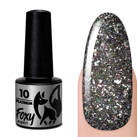 Foxy Гель-лак дизайн (Gel polish PLATINUM) #10, 5 ml
