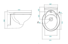 БИДЕ ПОДВЕСНОЕ SANTEK КОНСУЛ с Сиденьем 