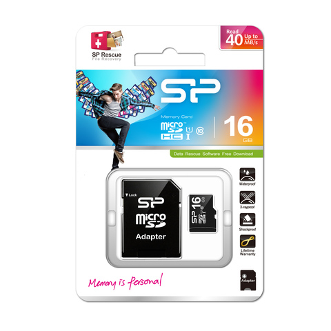 Карта памяти Silicon Power MicroSDHC 16GB Class 10 до 40MB/s