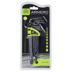 Набор шестигранных ключей Armero A410/096, длинные