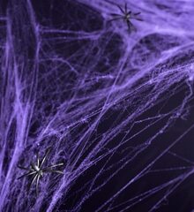 Паутина фиолетовая, 2 черных паука, 1*1 м, 1 шт.