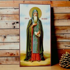 Святой Олег Брянский деревянная икона на левкасе