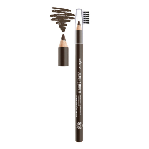 Карандаш для бровей деревянный Luxury Brow тон 604 chocolate brown , ( Белита )