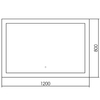 Abber See AG6107SXL-1.2 Зеркало с подсветкой, сенсорный выключатель, диммер, цвет: белый