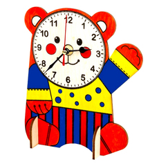 Набор для творчества"Деревянные часы своими руками. Медвежонок"с красками