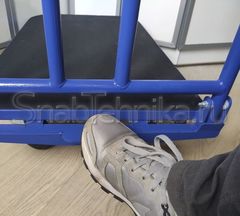 Тележка с резиновым покрытием (складная ручка, педаль) ТПРСР 5 МП (700х1200) 160-Ч