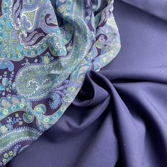 шерсть шелк синяя фото