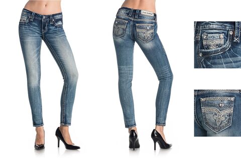 Rock Revival | Джинсы женские BETTY S299 SKINNY RP9162S299 перед сзади и детали