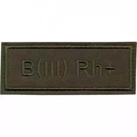 Нашивка группа крови 3+ с липучкой (полевая)