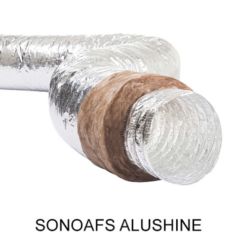 Воздуховод гибкий звукоизолированный Ровен SONOAFS-ALUSHINE 127 мм