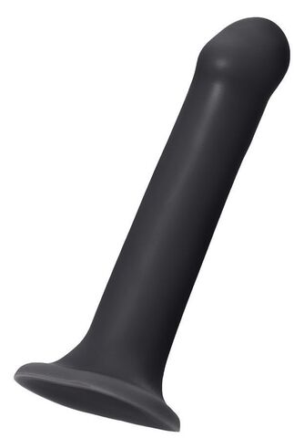 Черный фаллос на присоске Silicone Bendable Dildo XL - 20 см. - Strap-on-me 6013168