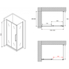 Abber Schwarzer Diamant AG30160BH-S50B Душевой уголок, 160x50x195