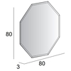 Cezares 45079 Зеркало со встроенной LED подсветкой  45079, 80x80x3