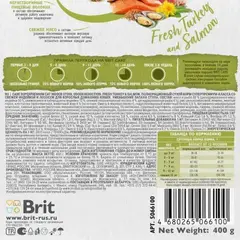 Brit Care Cat Indoor Stool Odour Re сухой корм для взрослых домашних кошек(индейка,лосось) 400 г