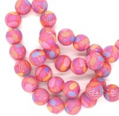 Бусины на леске 16 мм, 1 нить~40 шт-60 см