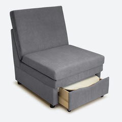Кресло-кровать "Экономик" Студия-Ф, велюр Dream Grey